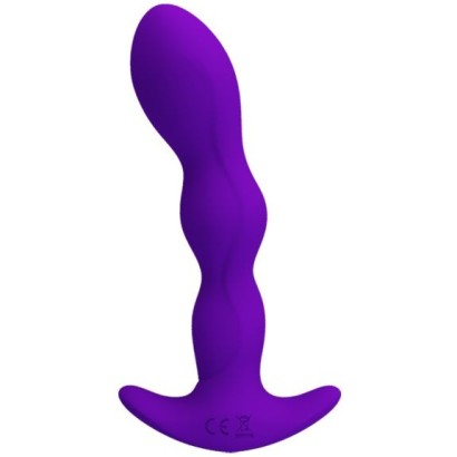 Фиолетовый анальный стимулятор простаты с вибрацией Yale - 14,5 см.