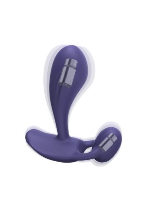 Темно-синий вибромассажер Witty P&G Vibrator with Remote Control