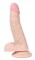 Телесный реалистичный фаллоимитатор REAL с трусиками для страпона - 21 см.