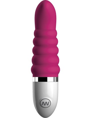 Розовый мини-вибромассажер MI AMOR - 9,5 см.