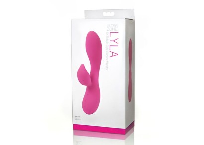 Розовый вибромассажер Lyla 6x Rabbit-Style со стимуляцией клитора - 17,8 см.