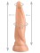 Телесный витой конический анальный фаллоимитатор - 22,5 см.