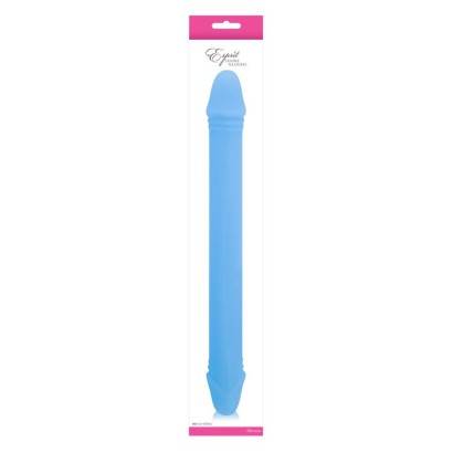 Голубой двусторонний фаллоимитатор ESPRIT AQUA - 35 см.