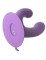 Сиреневый перезаряжаемый вибратор с клиторальным отростком Duo Pleasure Wallbang-Her - 17,5 см.