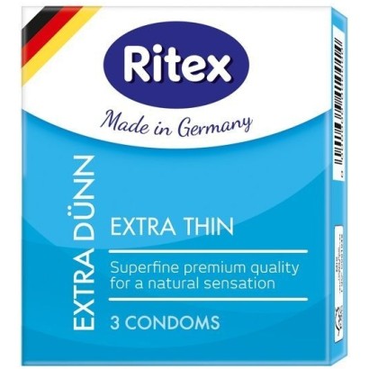 Ультратонкие презервативы RITEX EXTRA DUNN - 3 шт.
