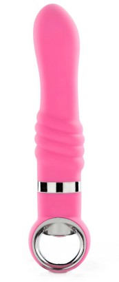 Розовый силиконовый вибратор CHRISTIANE SOUL - 17,8 см.