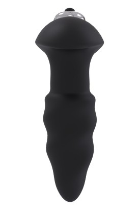 Черная анальная вибровтулка SINGLE SPEED LOVE ARROW PLUG - 9 см.