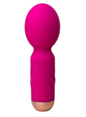 Ярко-розовый мини-wand вибратор для стимуляции эрогенных зон