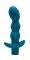 Бирюзовый анальный вибромассажёр Naughty - 14,5 см.