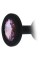 Черная гладкая анальная пробка с розовым кристаллом Silicone Diamond Plug - 7 см.