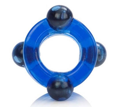 Голубое двойное эрекционное кольцо с магнитами Magnetic Power Ring