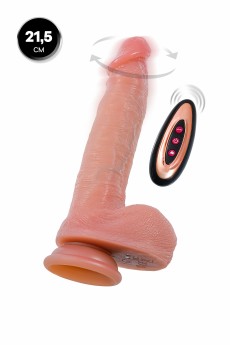Телесный реалистичный вибратор-ротатор - 21,5 см. Телесный реалистичный вибратор-ротатор - 21,5 см.