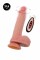 Телесный реалистичный вибратор-ротатор - 21,5 см.