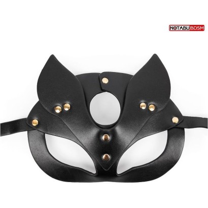 Черная игровая маска с ушками
