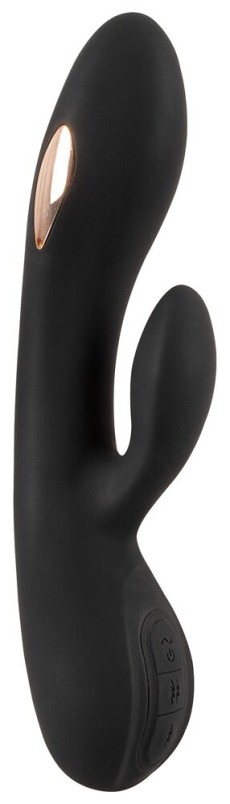 Черный вибратор-кролик с электростимуляцией E-Stim Rabbit Vibrator - 20,5 см.