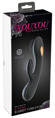 Черный вибратор-кролик с электростимуляцией E-Stim Rabbit Vibrator - 20,5 см.