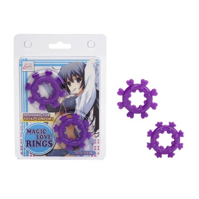 Набор из двух фиолетовых эрекционных колец MAGIC LOVE RINGS
