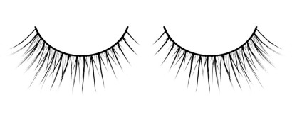 Черные накладные ресницы, удлиненные с внешнего края Deluxe