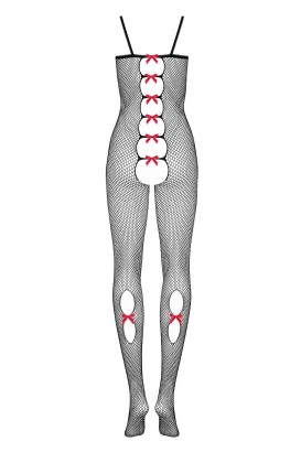 Комбинезон-сетка с алыми бантиками