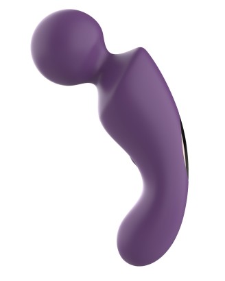 Фиолетовый изогнутый wand-вибратор