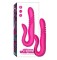 Розовый вибратор с ротацией - 23 см.