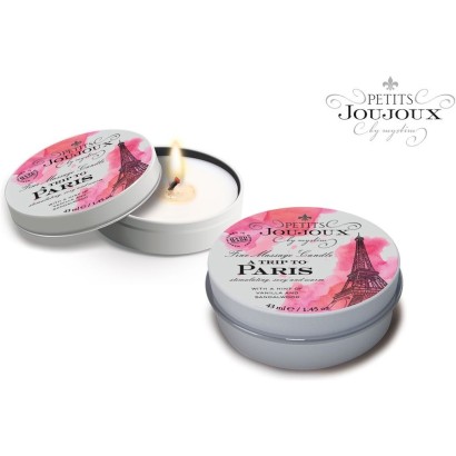 Массажная свеча Petits Joujoux Paris с ароматом ванили и сандала - 33 гр.