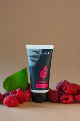Съедобный лубрикант JUJU Raspberry с ароматом малины - 50 мл.