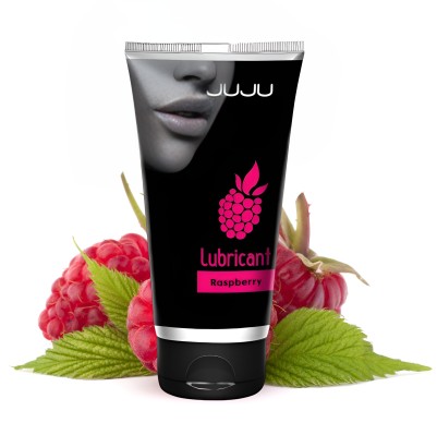 Съедобный лубрикант JUJU Raspberry с ароматом малины - 50 мл.