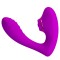 Лиловый вибратор с клиторальной стимуляцией Nauty