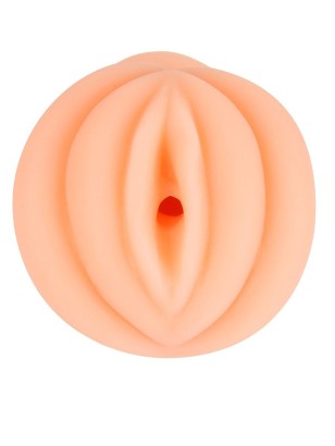 Телесный мастурбатор-вагина с эрекционными кольцами в комплекте