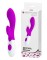 Лиловый вибратор Brighty с клиторальным отростком - 20 см.