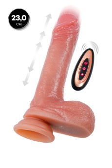 Телесный реалистичный вибратор-пульсатор - 23 см. Телесный реалистичный вибратор-пульсатор - 23 см.