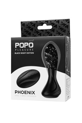 Черная надувная анальная вибровтулка Phoenix - 13,5 см.