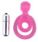 Розовая вибронасадка со стимулятором клитора  Язычок 
