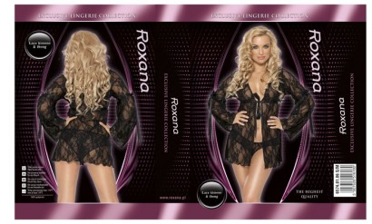 Ажурный пеньюар с длинными рукавами