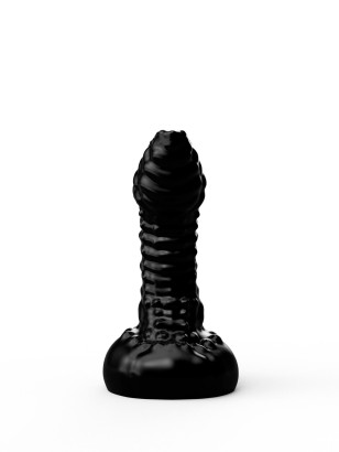 Чёрный плаг-массажёр для простаты - 7,2 см.