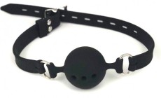 Черный малый кляп-шарик с ремешком