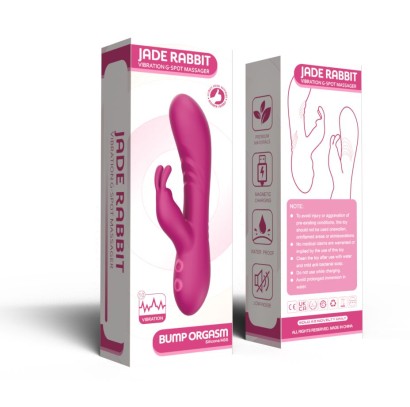 Розовый силиконовый вибратор-кролик