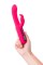 Ярко-розовый вибратор с клиторальной стимуляцией Rablock - 23,5 см.