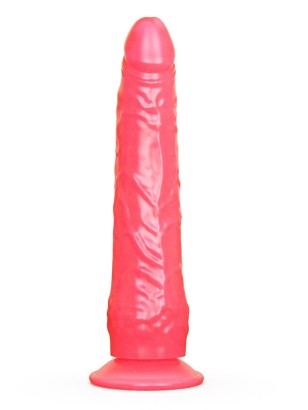 Розовый фаллоимитатор без мошонки с присоской - 17 см.