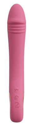 Розовый тонкий вибратор для точки G Slim G-Spot Rose - 21,4 см.