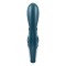 Темно-бирюзовый вибратор-кролик Hug Me - 21,2 см.
