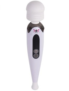 Белый, работающий от сети вибромассажёр Pixey Wand Future - 26,5 см.