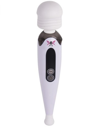 Белый, работающий от сети вибромассажёр Pixey Wand Future - 26,5 см.
