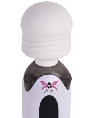 Белый, работающий от сети вибромассажёр Pixey Wand Future - 26,5 см.