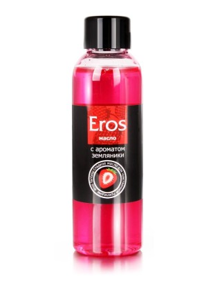 Массажное масло Eros fantasy с ароматом земляники - 75 мл.