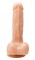 Телесный реалистичный фаллоимитатор - 18 см.