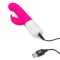 Розовый массажер для G-точки Slim Shaft thrusting G-spot Rabbit - 23 см.