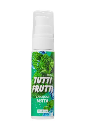 Гель-смазка Tutti-Frutti со вкусом сладкой мяты - 30 гр.