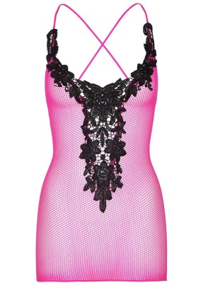 Ажурное мини-платье с кружевом 